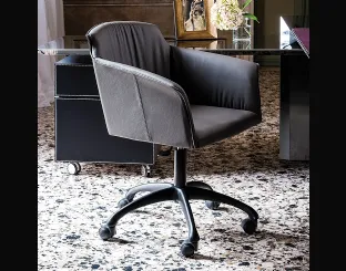 Sedia girevole con rotelle Tyler Wheels di Cattelan Italia
