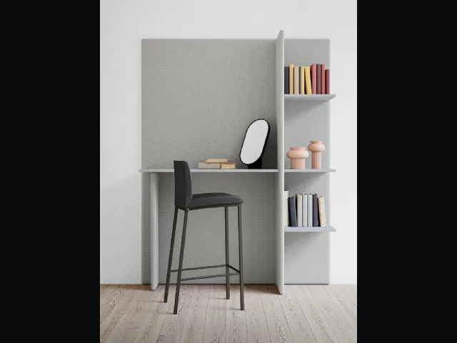 Sgabello Zara Up con struttura in metallo verniciato e seduta rivestita in ecopelle di Arredo3