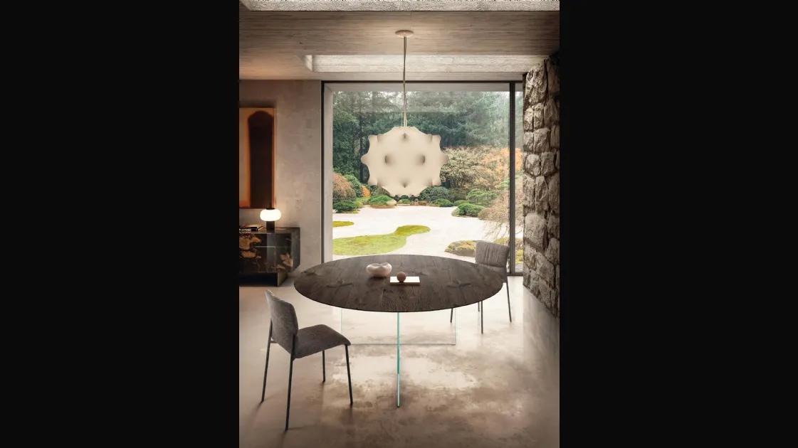 Tavolo Air Slim 2260W rotondo in legno di Lago