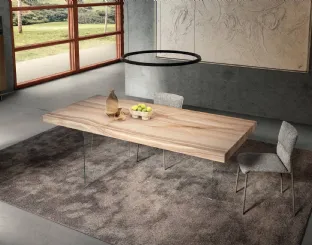 Tavolo Air 2170X in Vetro di Lago