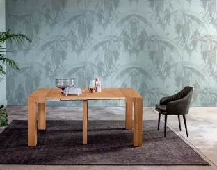 Tavolo Consolle allungabile in legno massello di Rovere Brooklin di Devina Nais