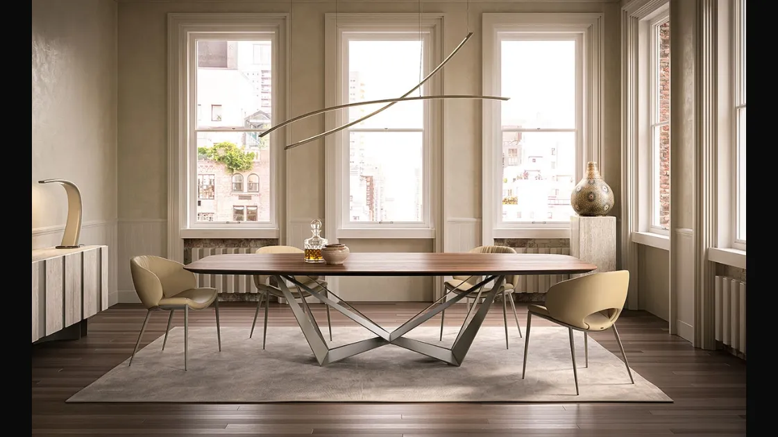 Tavolo Skorpio Wood di Cattelan Italia