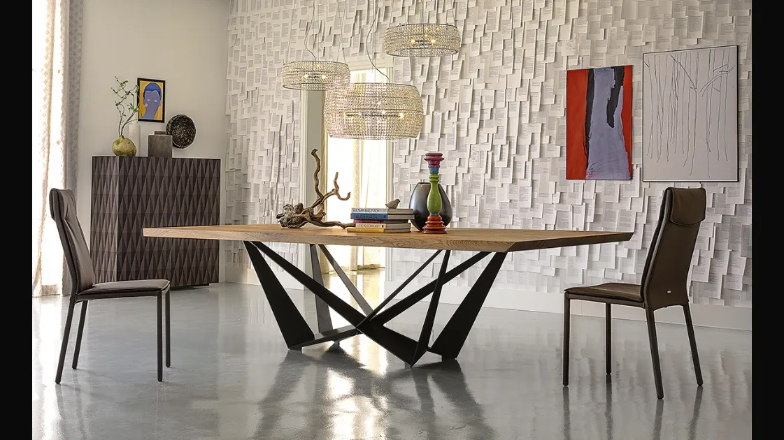 Tavolo Skorpio Wood di Cattelan Italia