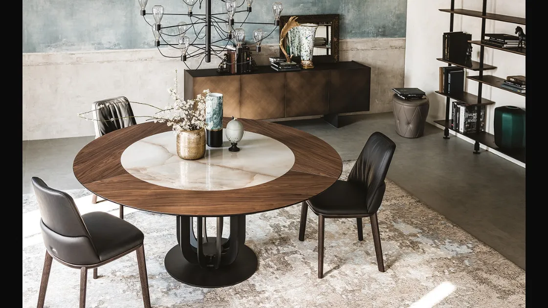 Tavolo Soho Ker-Wood in legno e ceramica di Cattelan Italia