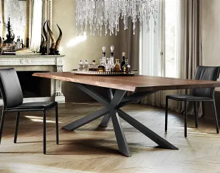 Tavolo rettangolare in legno massello Spyder Wood di Cattelan Italia