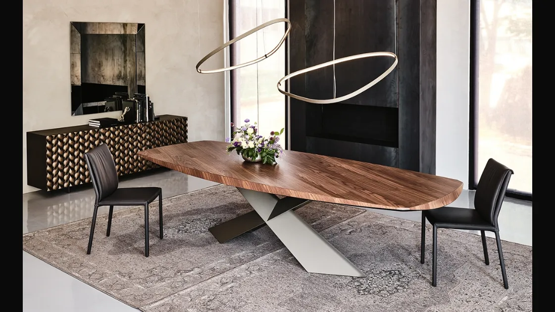 Tavolo con piano in legno Tyron Wood di Cattelan Italia