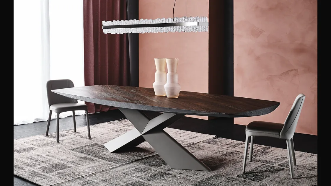 Tavolo con piano in legno Tyron Wood di Cattelan Italia