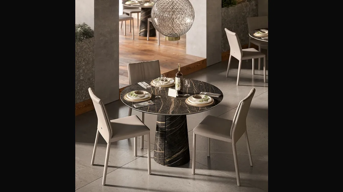 Tavolo rotondo Cuba Keramik Bistrot di Cattelan Italia