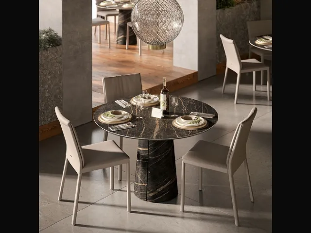 Tavolo rotondo Cuba Keramik Bistrot di Cattelan Italia