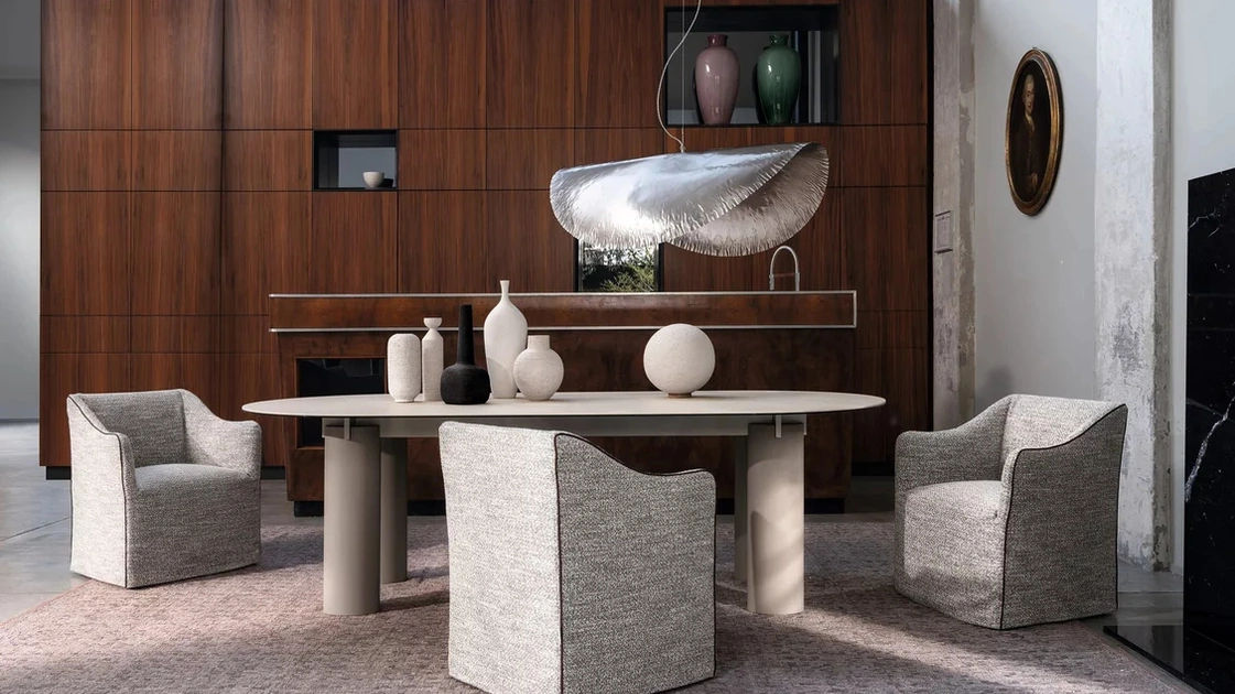 Tavolo Daen 33 in gres porcellanato di Gervasoni