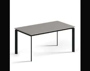 Tavolo allungabile con piano in laminato e struttura in metallo brunito Daniel di Orme