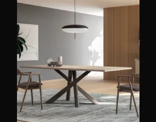 Tavolo Diago con top in dekor Avana di Orme