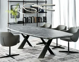 Tavolo con piano in ceramica raffinata Mad Max Keramic Premium di Cattelan Italia