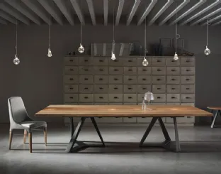 Tavolo Millennium XXL con piano in legno massello di Bontempi