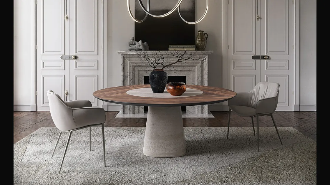 Tavolo Rado Ker-Wood Round di Cattelan Italia