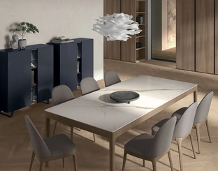 Tavolo Savoy in gres e legno di Tomasella