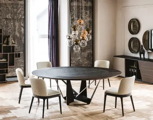 Tavolo Skorpio Ker-Wood Round di Cattelan Italia