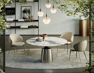 Tavolo rotondo Yoda Marble di Cattelan Italia
