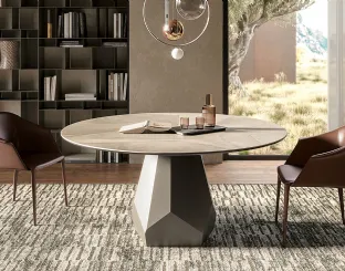 Tavolo rotondo Zermatt Keramik di Cattelan Italia
