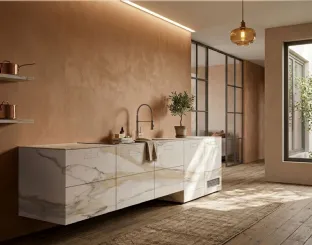 Cucina Lago 36e8 Xglass Calacatta Gold