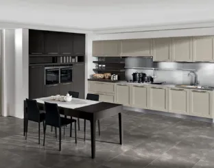 Cucina Classica lineare Itaca in Frassino massello decapè e laccato a poro aperto di Arredo3