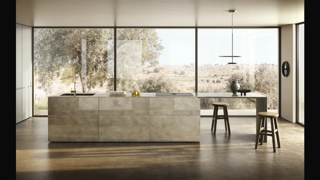 Cucina Design con isola 36e8 Cut Project 2821 di Lago