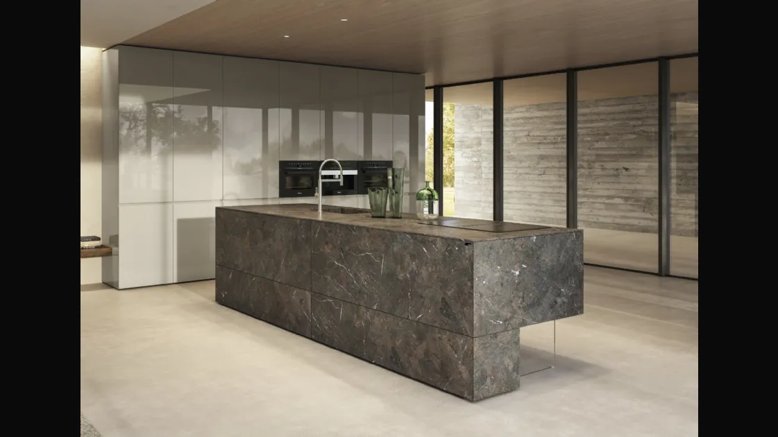 Cucina Design con isola 36e8 Cut Project 2822 di Lago