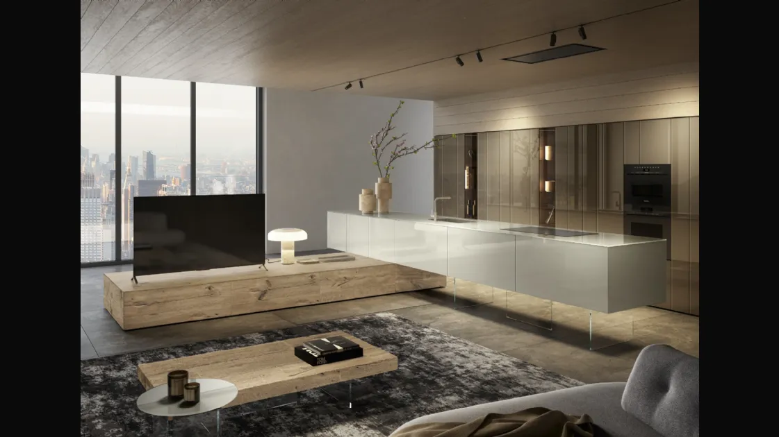 Cucina Design con isola 36e8 Cut Project 2823 di Lago