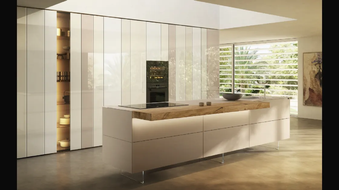 Cucina Design con isola 36e8 Cut Project 2824 di Lago