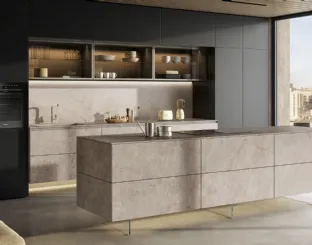 Cucina Design con isola 36e8 Cut Project 2825 di Lago
