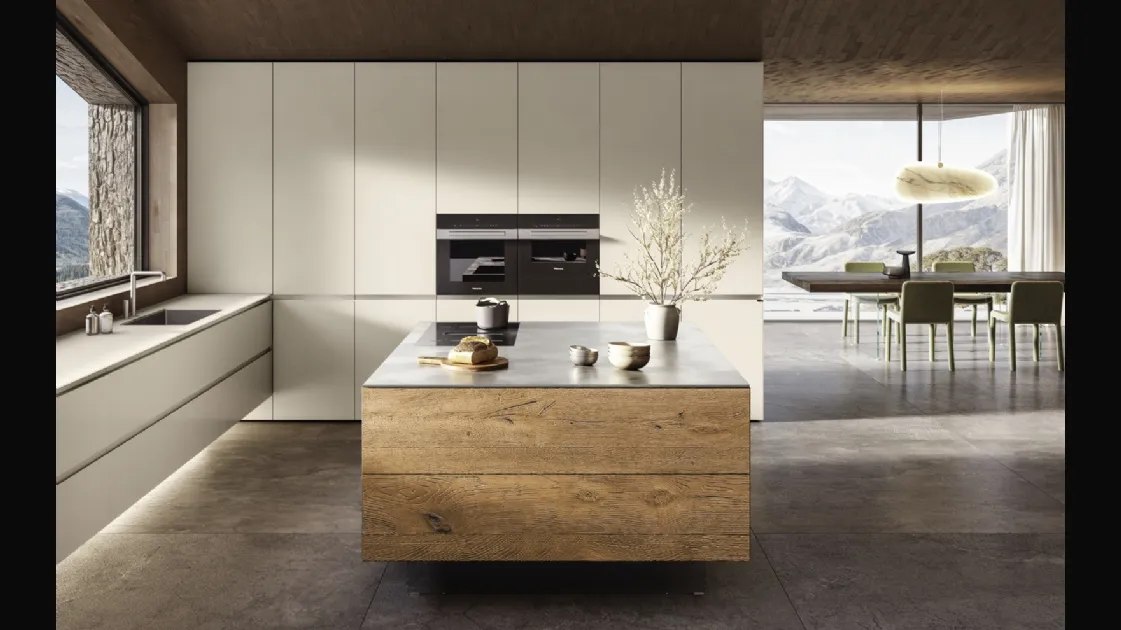 Cucina Design in laccato con isola in legno 36e8 Cut Project 2826 di Lago