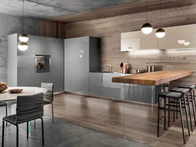 Cucina Design 36e8 Glass Angolare di Lago