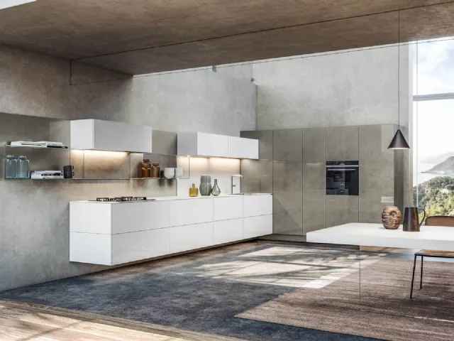 Cucina Design 36e8 Glass Bianca di Lago