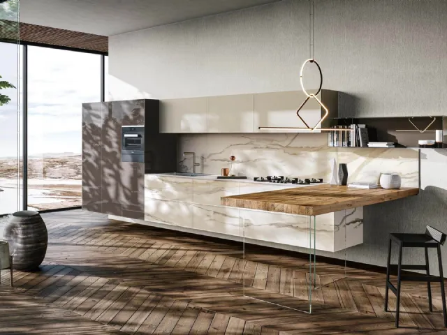 Cucina Design 36e8 Marble XGlass 3 di Lago