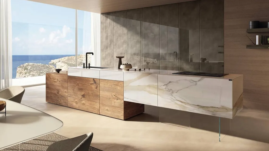 Cucina Design con isola 36e8 Project 2810 di Lago