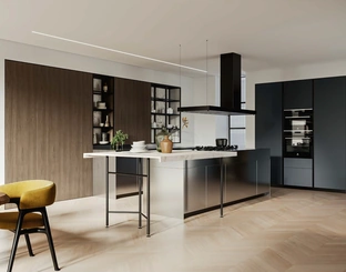 Cucina Design con isola All-Around D23 01 di Doimo Cucine