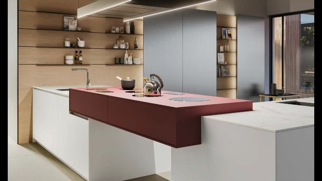 Cucina Design con isola D12 e D23 Progetto 2 di Doimo Cucine