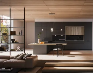 Cucina Design D23 laccato Carbone di Doimo Cucine