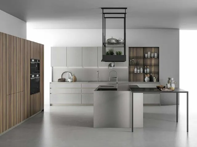 Cucina Design con isola Aspen composizione 1 di Doimo Cucine
