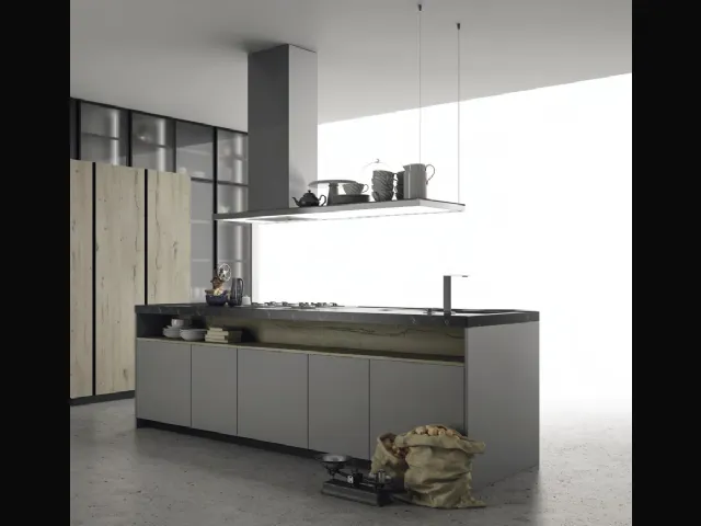 Cucina Design con isola Aspen composizione 2 di Doimo Cucine