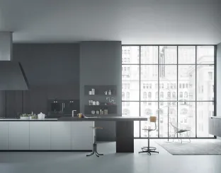 Cucina Design lineare in laccato opaco Fifty 01 di Zampieri Cucine