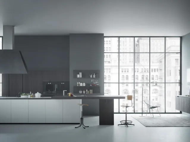 Cucina Design lineare in laccato opaco Fifty 01 di Zampieri Cucine