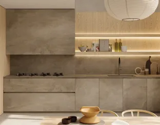 Cucina Design lineare in rovere ossidato Irori 03 di Zampieri Cucine