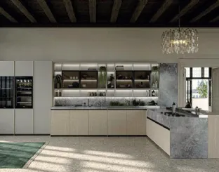 Cucina Design con penisola Loggia In 02 di Zampieri Cucine