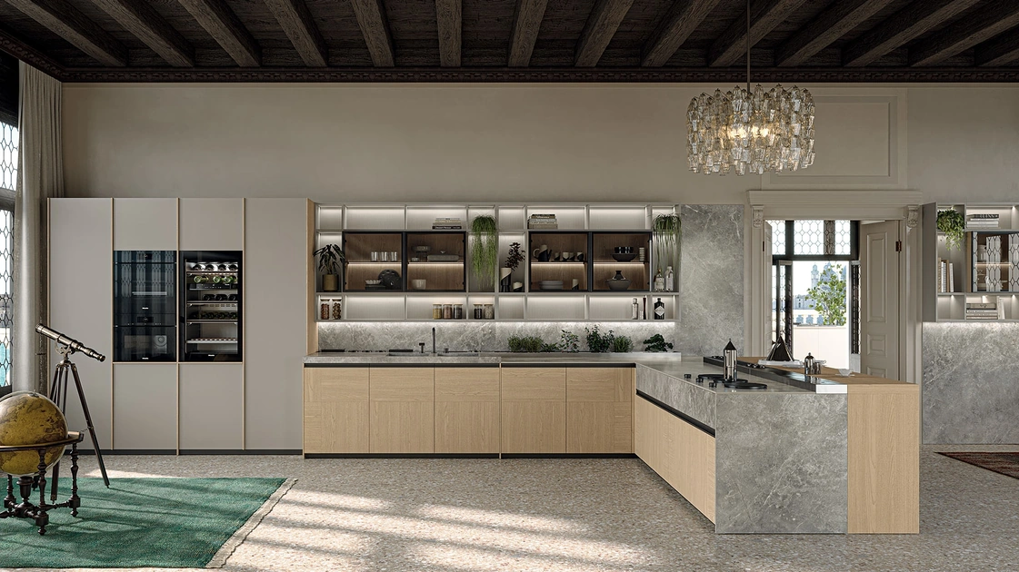 Cucina Design con penisola Loggia In 02 di Zampieri Cucine
