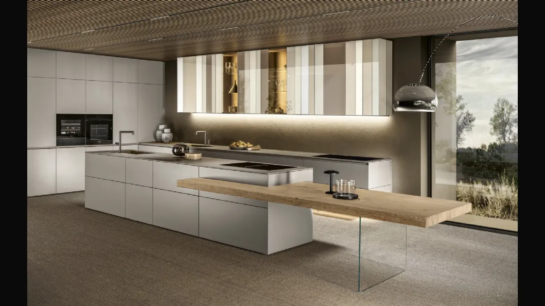 Cucina Design con isola NOW Project 2828 di Lago