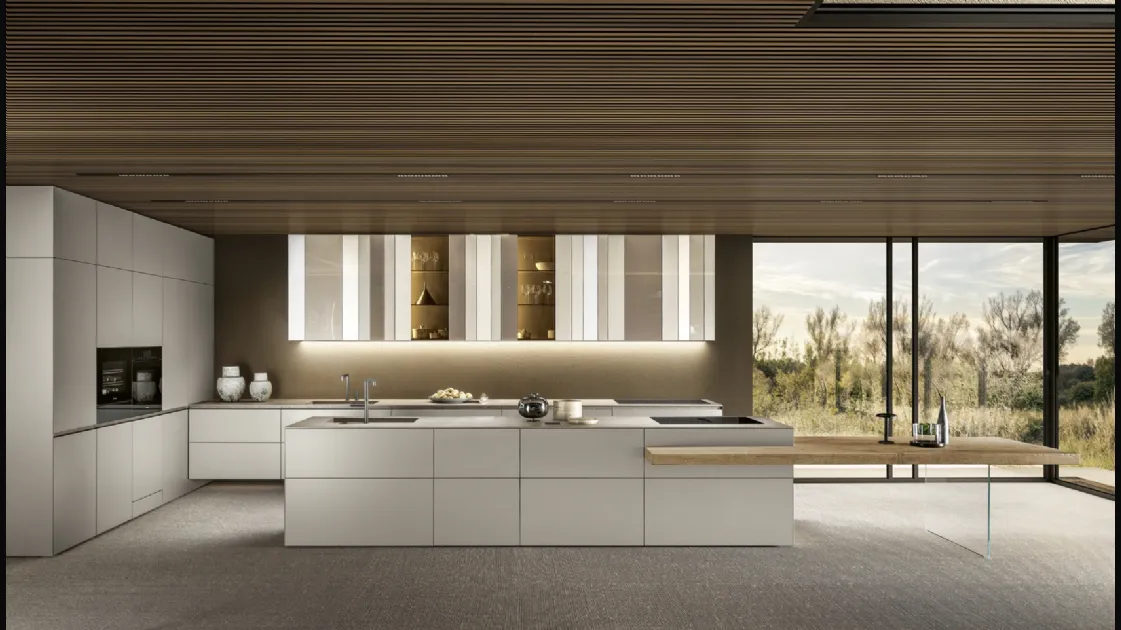 Cucina Design con isola NOW Project 2828 di Lago