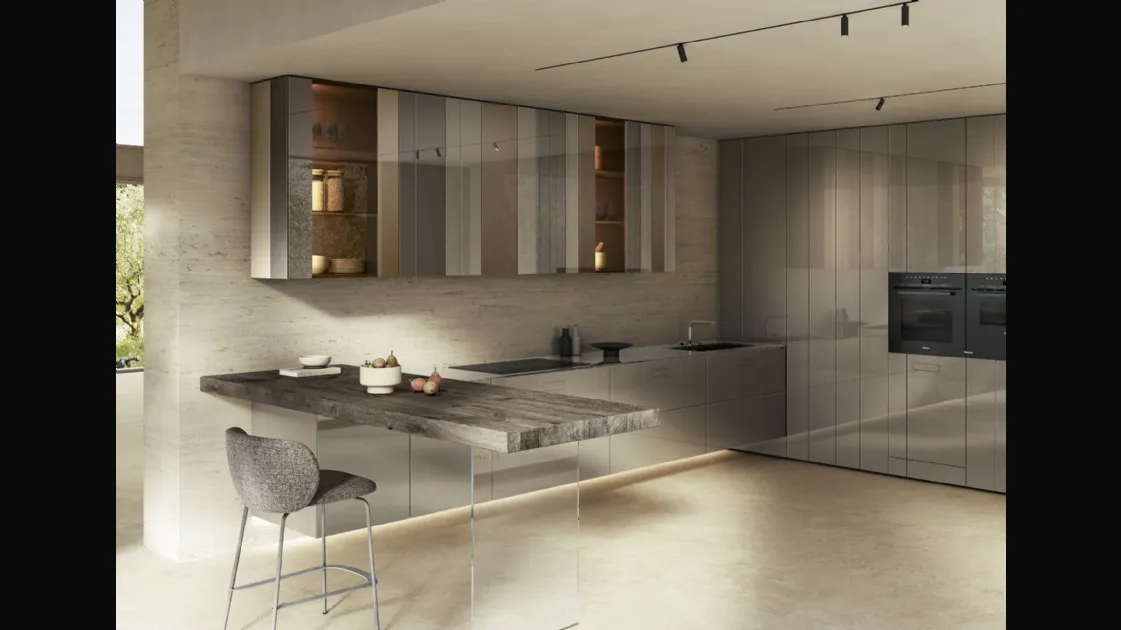 Cucina Design con penisola NOW Project 2829 di Lago