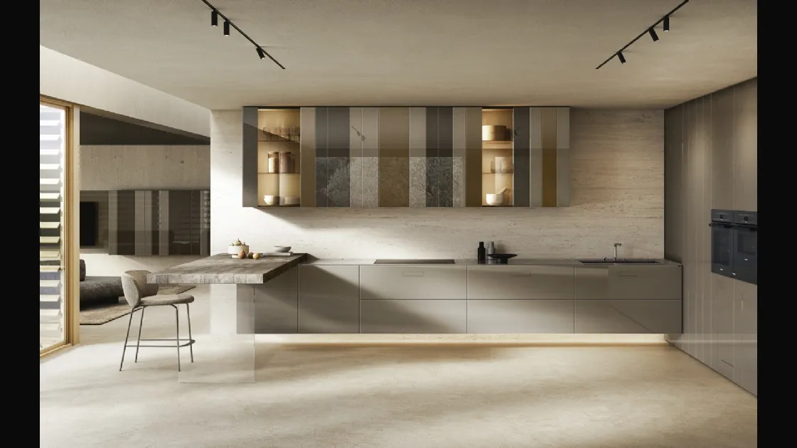 Cucina Design con penisola NOW Project 2829 di Lago