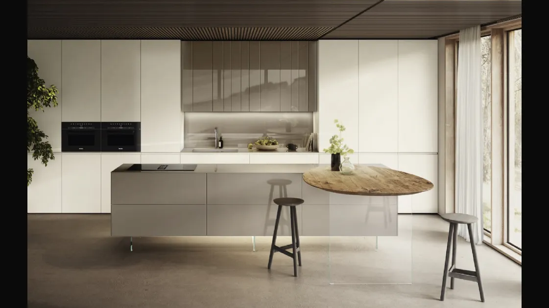 Cucina Design con isola NOW Project 2832 di Lago